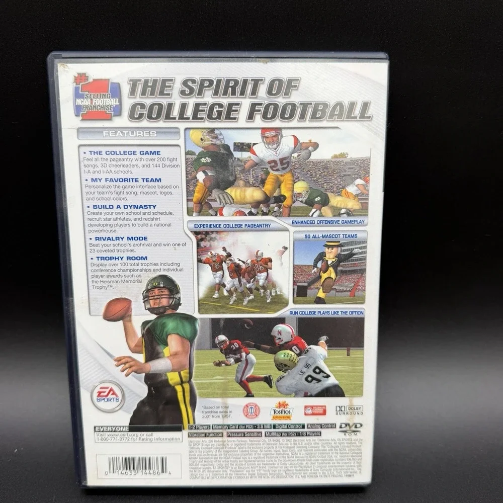 NCAA Football 2003 PS2 CASE AND MANUAL ONLY PlayStation 2